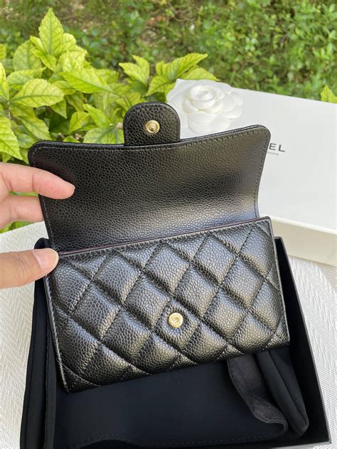 chanel classic card case price|Chanel zipped card holder.